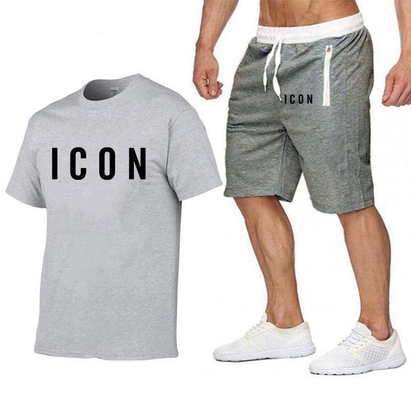 New 2020 Cotton Short Sleeve ICON Hook Men's T-Shirt + Shorts Set Casual Men' T-Shirt Top Tees Men's T-Shirt Pants suit New 2020 Cotton Short Sleeve ICON Hook Men's T-Shirt + Shorts Set Casual Men' T-Shirt Top Tees Men's T-Shirt Pants suit