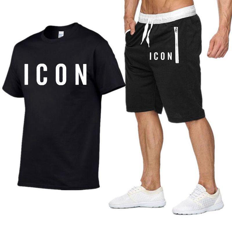 New 2020 Cotton Short Sleeve ICON Hook Men's T-Shirt + Shorts Set Casual Men' T-Shirt Top Tees Men's T-Shirt Pants suit New 2020 Cotton Short Sleeve ICON Hook Men's T-Shirt + Shorts Set Casual Men' T-Shirt Top Tees Men's T-Shirt Pants suit