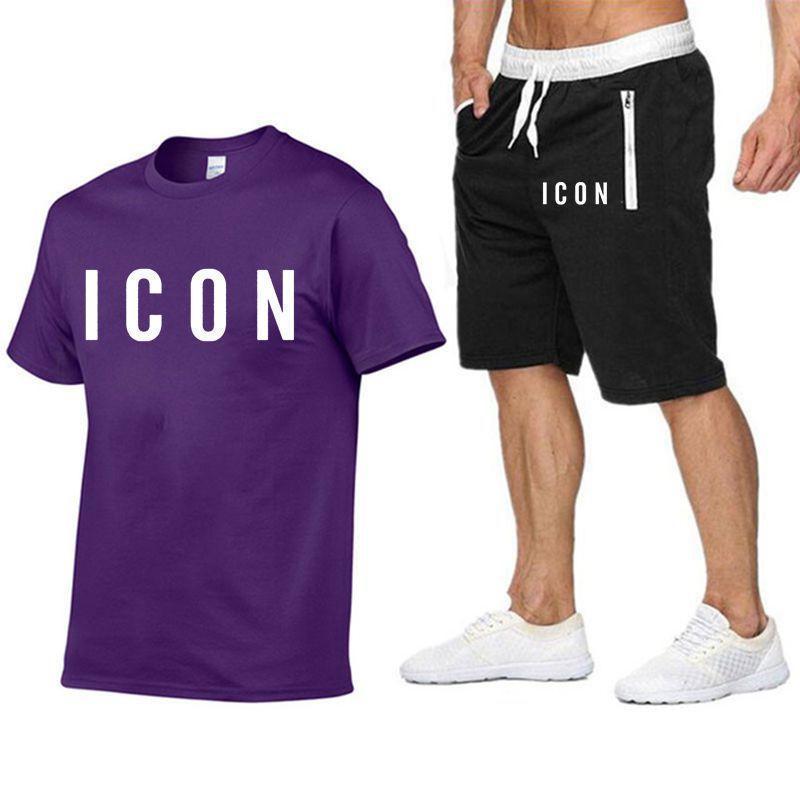 New 2020 Cotton Short Sleeve ICON Hook Men's T-Shirt + Shorts Set Casual Men' T-Shirt Top Tees Men's T-Shirt Pants suit New 2020 Cotton Short Sleeve ICON Hook Men's T-Shirt + Shorts Set Casual Men' T-Shirt Top Tees Men's T-Shirt Pants suit