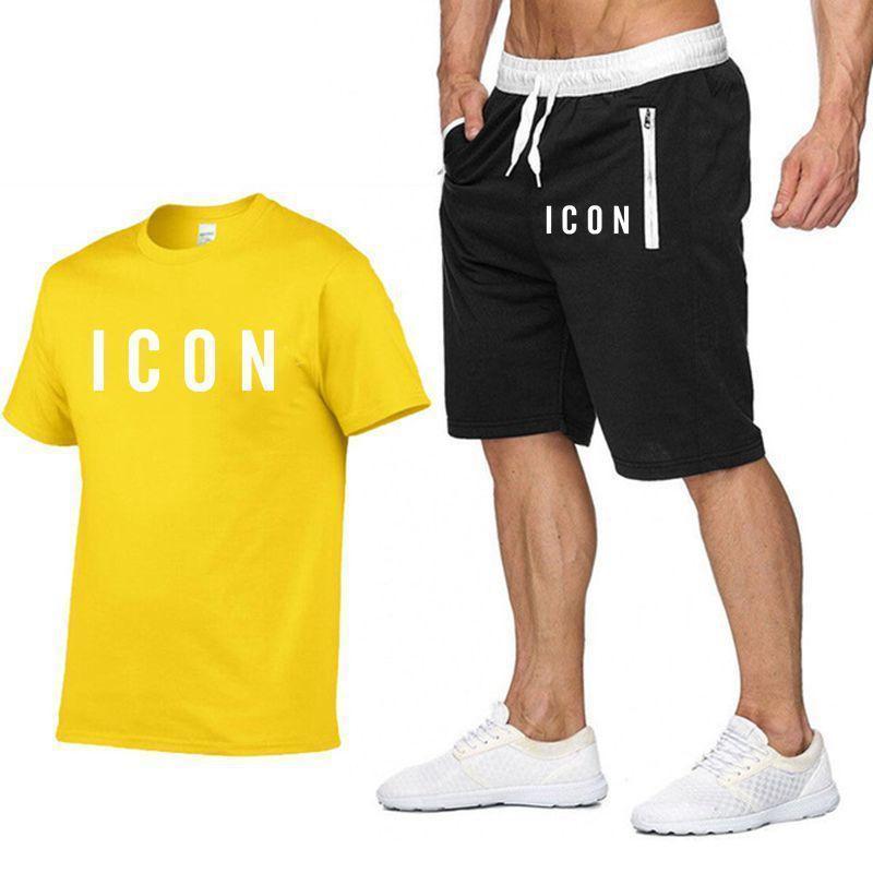 New 2020 Cotton Short Sleeve ICON Hook Men's T-Shirt + Shorts Set Casual Men' T-Shirt Top Tees Men's T-Shirt Pants suit New 2020 Cotton Short Sleeve ICON Hook Men's T-Shirt + Shorts Set Casual Men' T-Shirt Top Tees Men's T-Shirt Pants suit