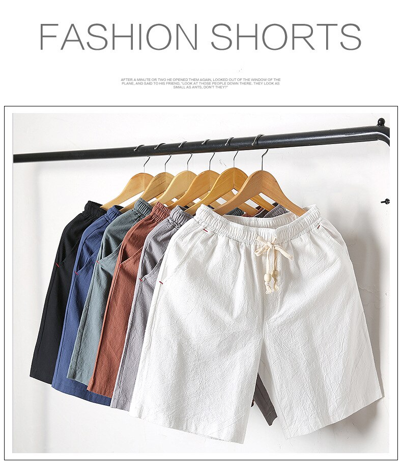Men's Casual Shorts Summer Linen Cotton(Minimum order 500 pieces each color) Men's Casual Shorts Summer Linen Cotton(Minimum order 500 pieces each color)