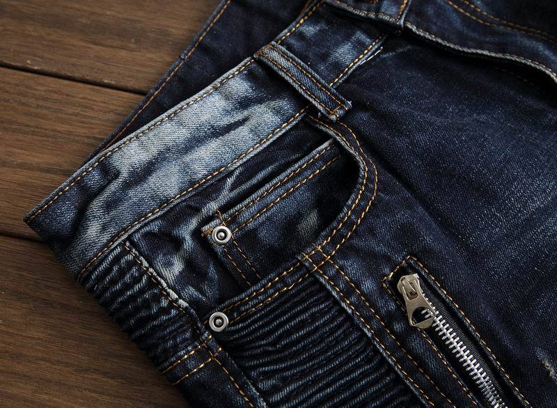 Casual Men Jeans  Slim Fit Hip Hop Denim Men`s Jeans High Quality Motorcycle Pants High Quality