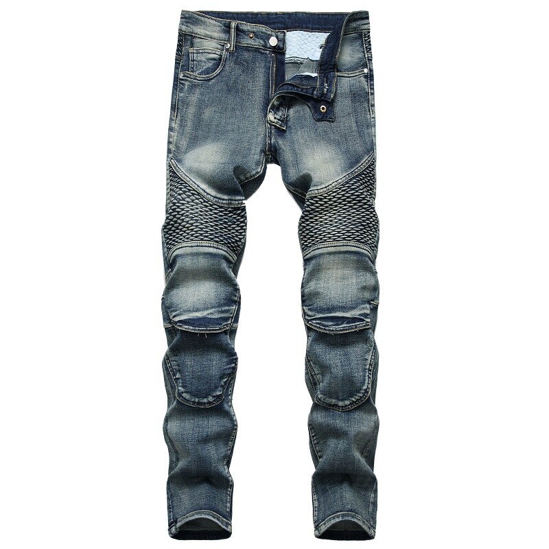 Casual Men Jeans  Slim Fit Hip Hop Denim Men`s Jeans High Quality Motorcycle Pants High Quality