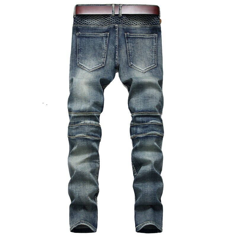 Casual Men Jeans  Slim Fit Hip Hop Denim Men`s Jeans High Quality Motorcycle Pants High Quality