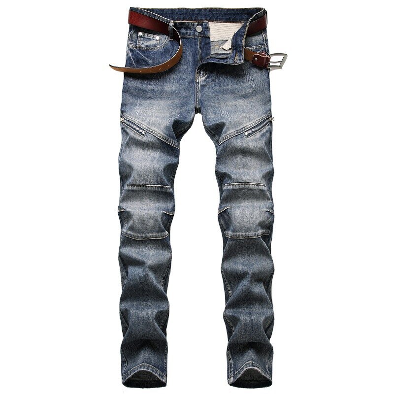 Casual Men Jeans  Slim Fit Hip Hop Denim Men`s Jeans High Quality Motorcycle Pants High Quality
