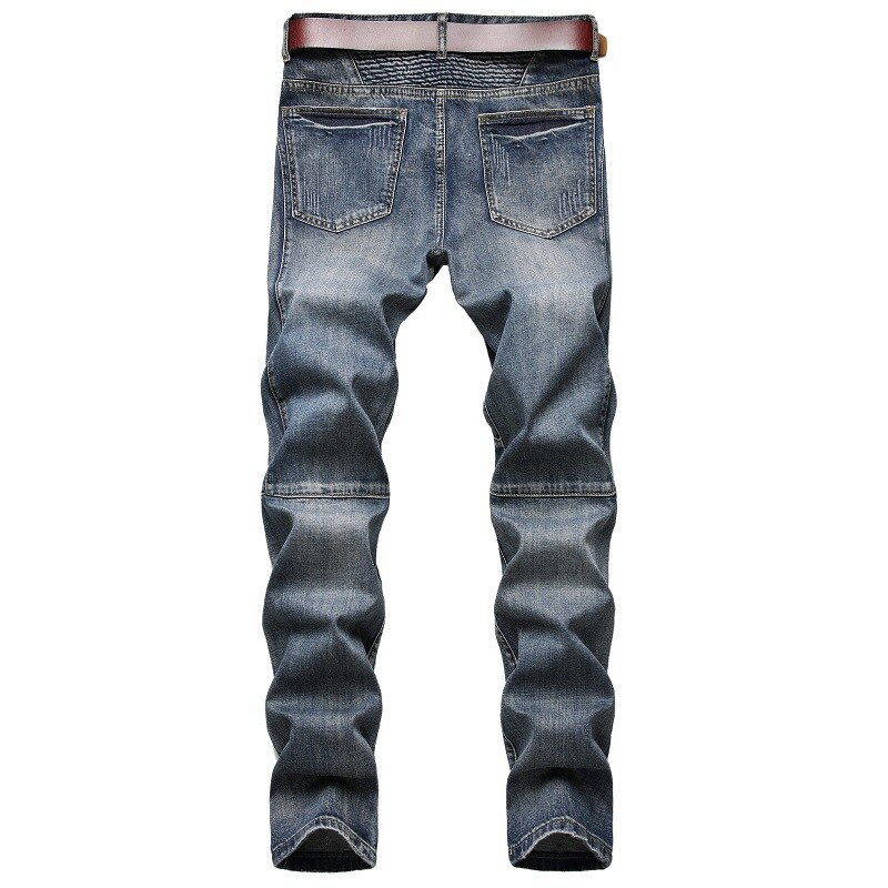 Casual Men Jeans  Slim Fit Hip Hop Denim Men`s Jeans High Quality Motorcycle Pants High Quality
