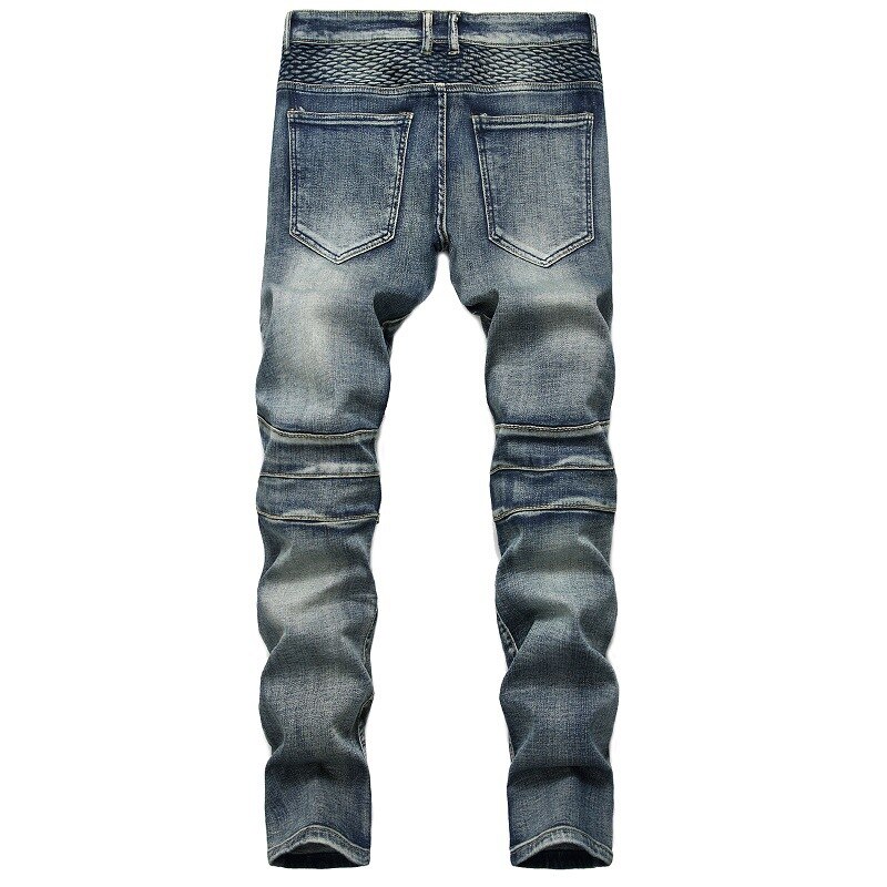 Casual Men Jeans  Slim Fit Hip Hop Denim Men`s Jeans High Quality Motorcycle Pants High Quality