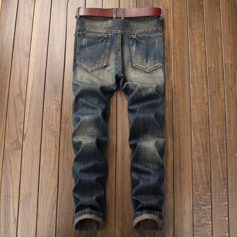 Casual Men Jeans  Slim Fit Hip Hop Denim Men`s Jeans High Quality Motorcycle Pants High Quality