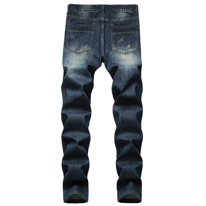 Casual Men Jeans  Slim Fit Hip Hop Denim Men`s Jeans High Quality Motorcycle Pants High Quality