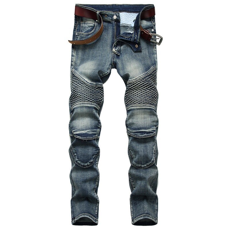 Casual Men Jeans  Slim Fit Hip Hop Denim Men`s Jeans High Quality Motorcycle Pants High Quality