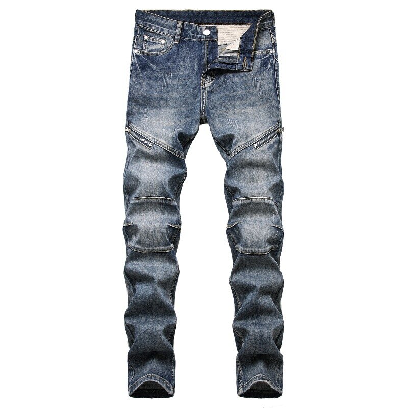 Casual Men Jeans  Slim Fit Hip Hop Denim Men`s Jeans High Quality Motorcycle Pants High Quality