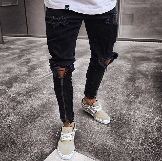 Men Stretchy Ripped Skinny Jeans (Minimum order 150 pieces each design)