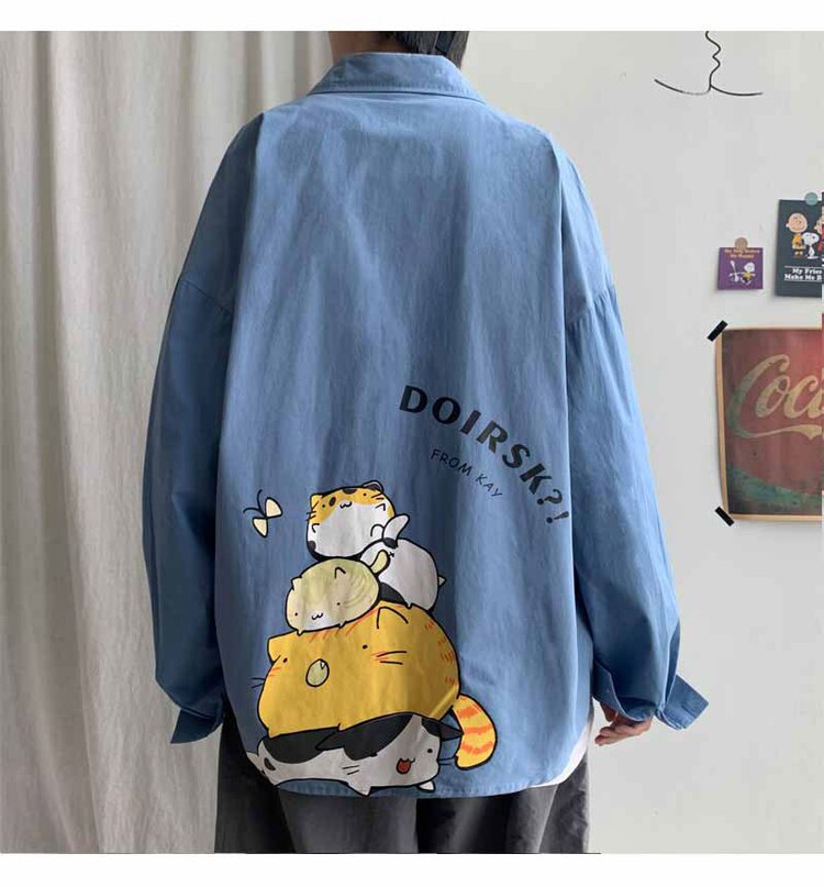 oversized anime t shirt men