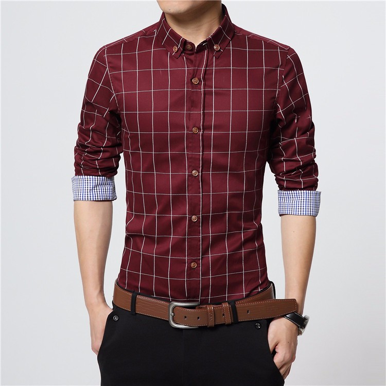 Men's Plaid Cotton Shirts (Minimum order 300 pieces each color)