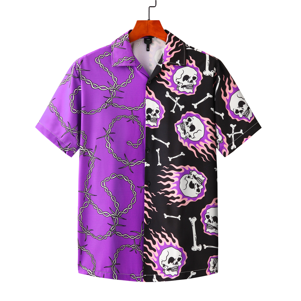 Casual Printed Short Sleeve Shirt (Minimum order 500 pieces each color)