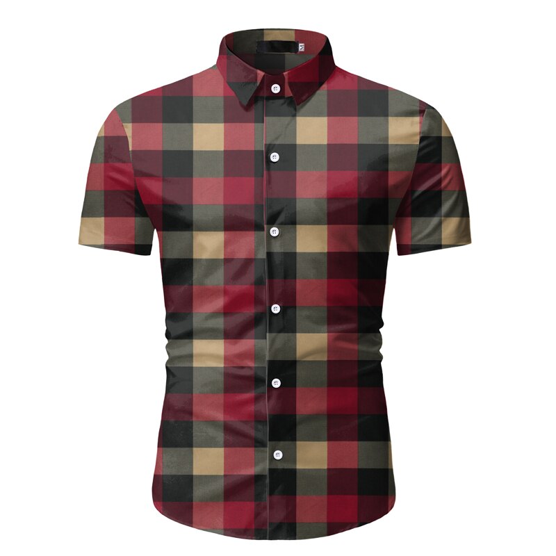 Red Plaid Shirt for Men (Minimum order 200 pieces each color)