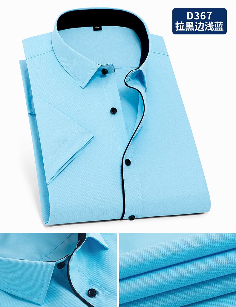 Mens Shirts Short Sleeve Twill Pure Slim Fit (Minimum order 200 pieces each color) Mens Shirts Short Sleeve Twill Pure Slim Fit (Minimum order 200 pieces each color)