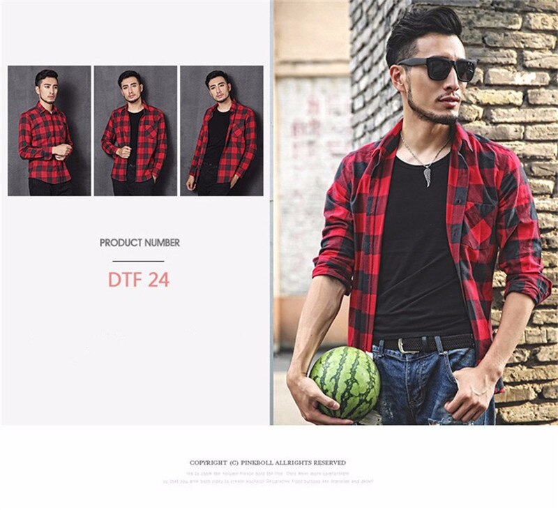 100% Cotton Flannel Men's Plaid Shirt (Minimum order 200 pieces each color)