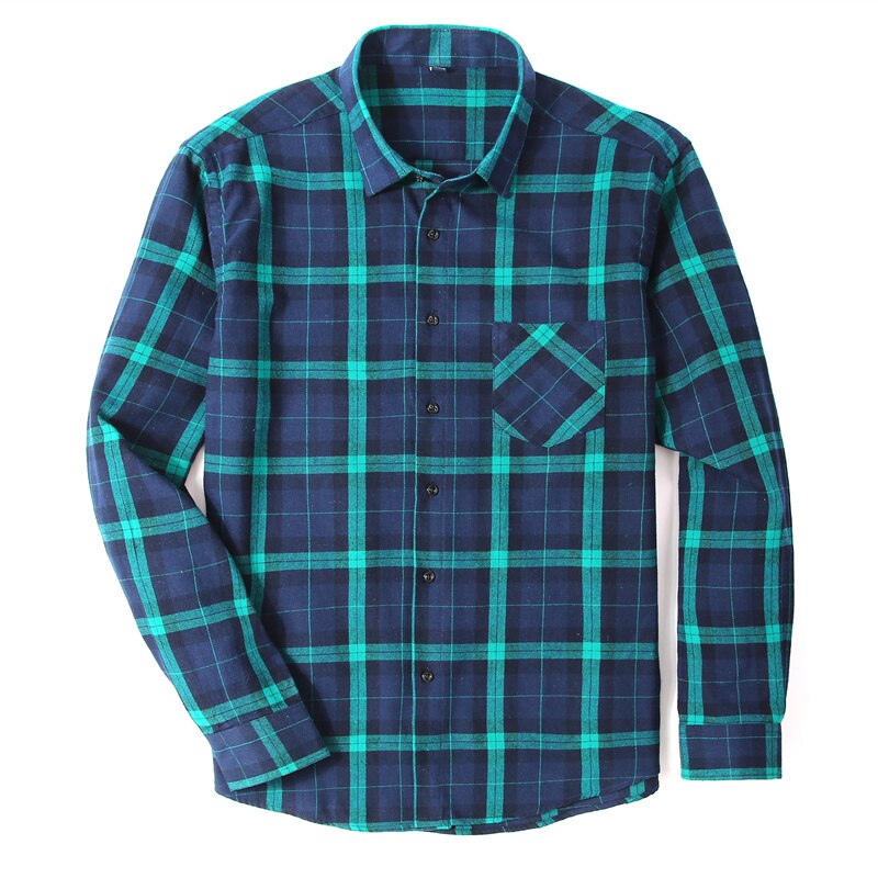 100% Cotton Flannel Men's Plaid Shirt (Minimum order 200 pieces each color)