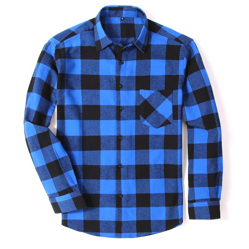 100% Cotton Flannel Men's Plaid Shirt (Minimum order 200 pieces each color)