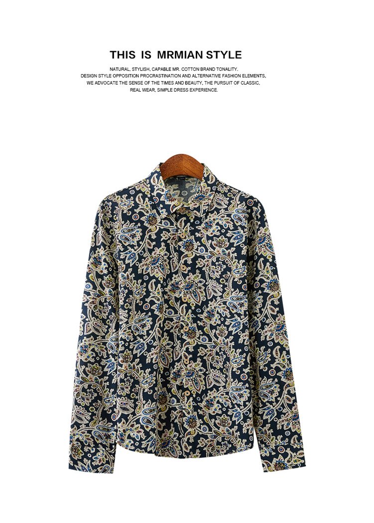 Fashion Splice Flower Printing Man's Shirt (Minimum order 200 pieces each color)