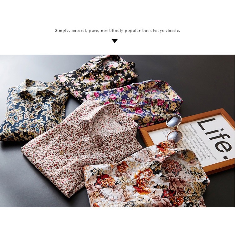 Fashion Splice Flower Printing Man's Shirt (Minimum order 200 pieces each color)