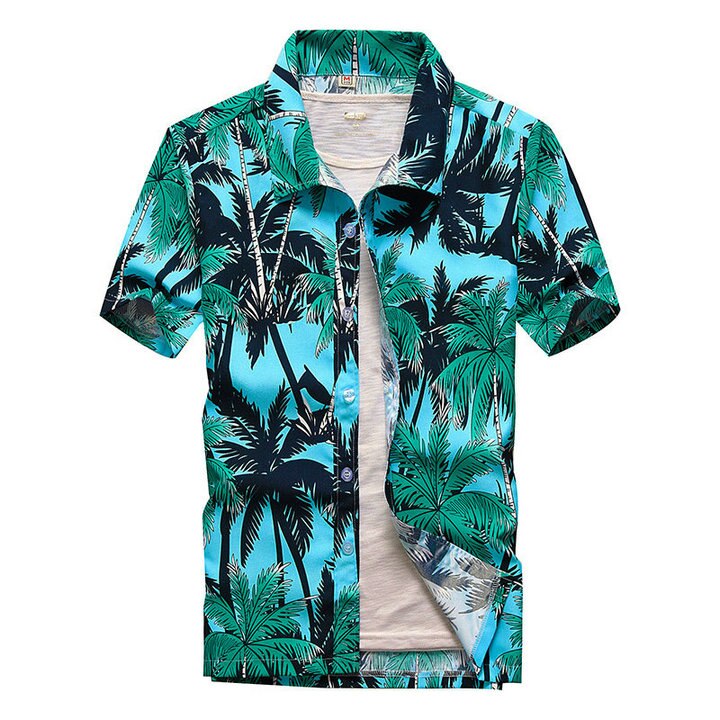 green beach shirt