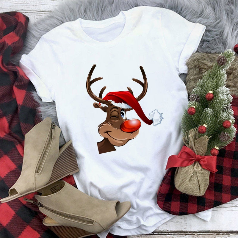 Suitable all seasons New cute reindeer t shirt (Minimum order 150 pieces each design)