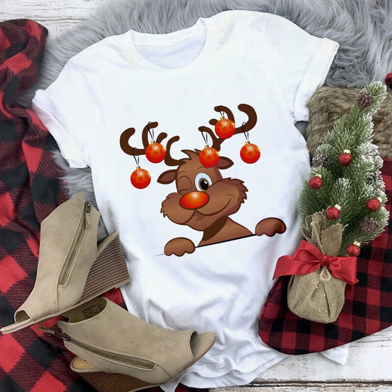 Suitable all seasons New cute reindeer t shirt (Minimum order 150 pieces each design)