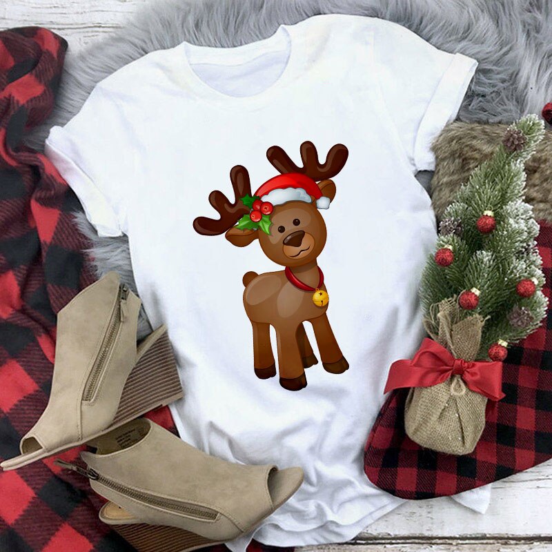Suitable all seasons New cute reindeer t shirt (Minimum order 150 pieces each design)