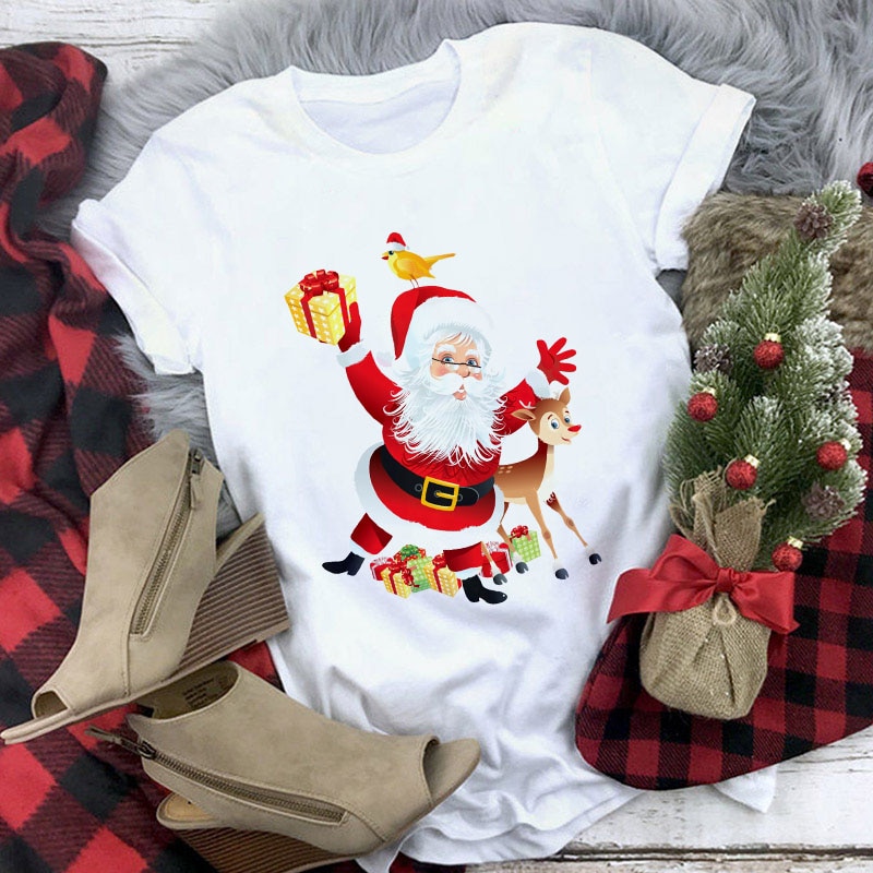 Suitable all seasons New cute reindeer t shirt (Minimum order 150 pieces each design)