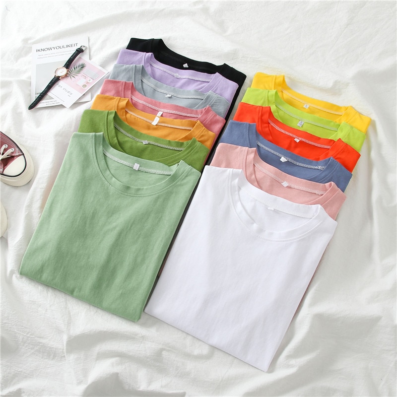Spring Summer Women Candy T-shirt (Minimum order 150 pieces each color)