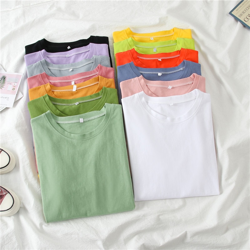 Spring Summer Women Candy T-shirt (Minimum order 150 pieces each color)