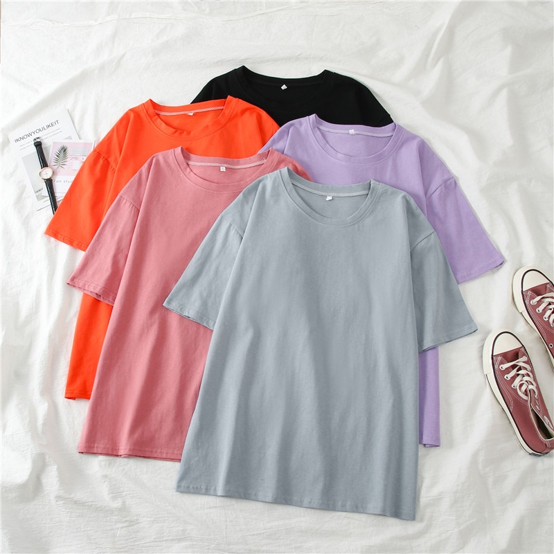 Spring Summer Women Candy T-shirt (Minimum order 150 pieces each color)