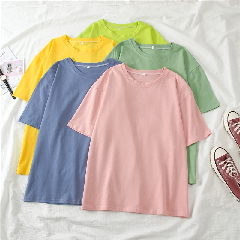 Spring Summer Women Candy T-shirt (Minimum order 150 pieces each color)