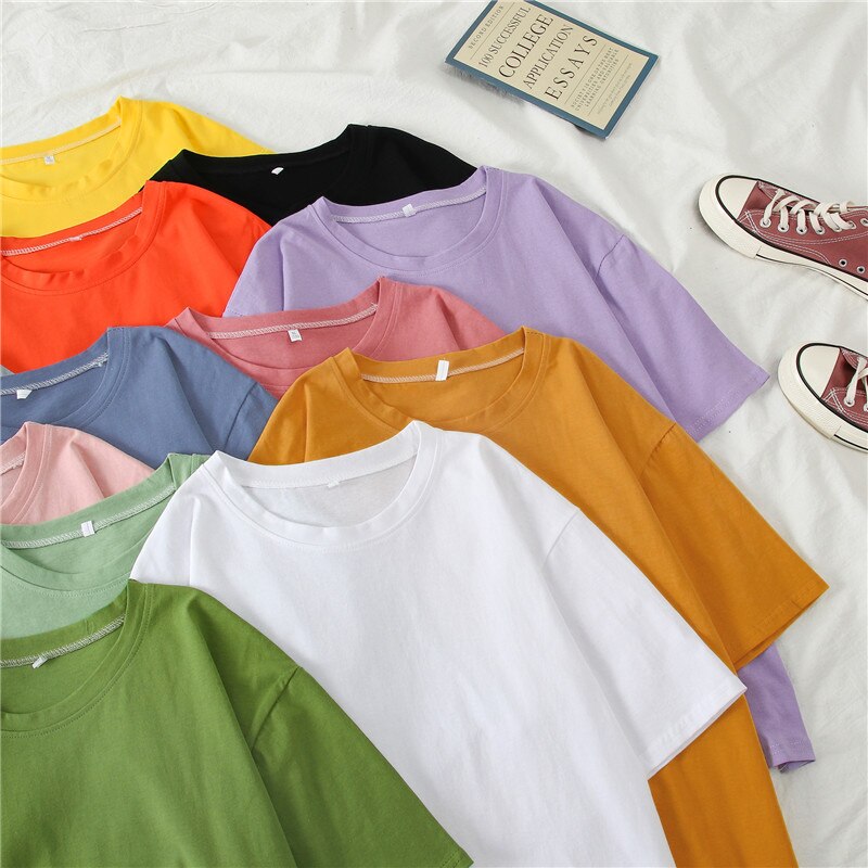 Spring Summer Women Candy T-shirt (Minimum order 150 pieces each color)