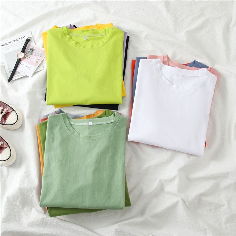 Spring Summer Women Candy T-shirt (Minimum order 150 pieces each color)