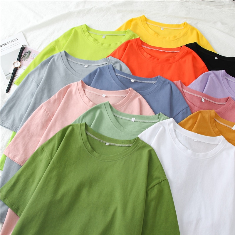 Spring Summer Women Candy T-shirt (Minimum order 150 pieces each color)