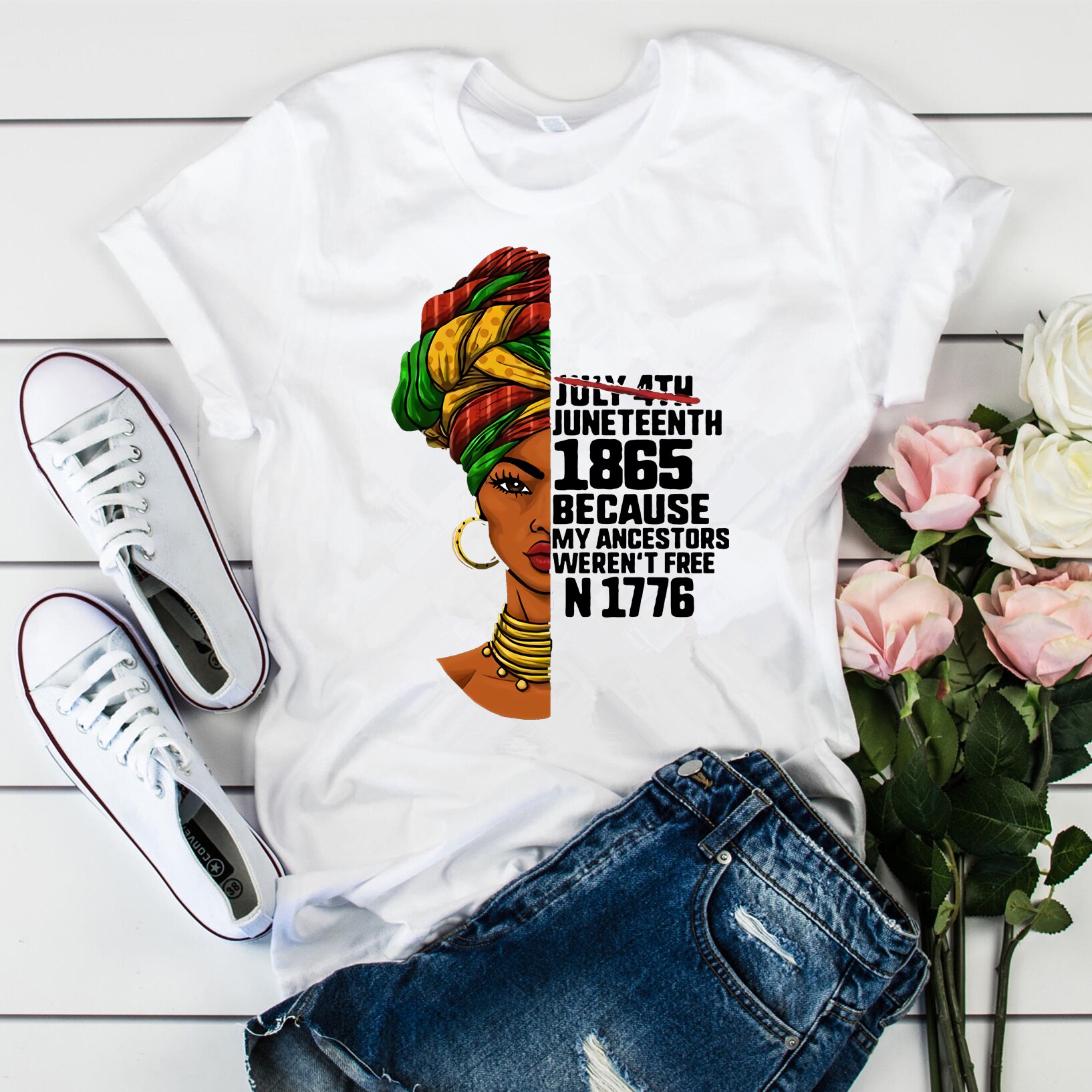 Peace Love Melanin Shirt Women (Minimum order 150 pieces each design)
