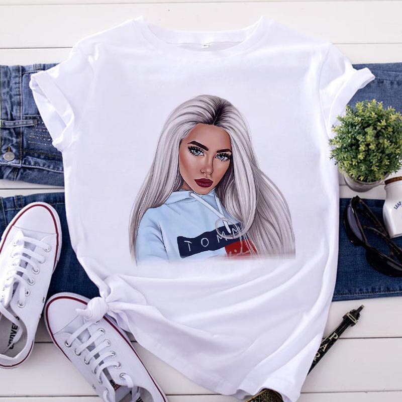 New women's white Tshirt (Minimum order 200 pieces each design )