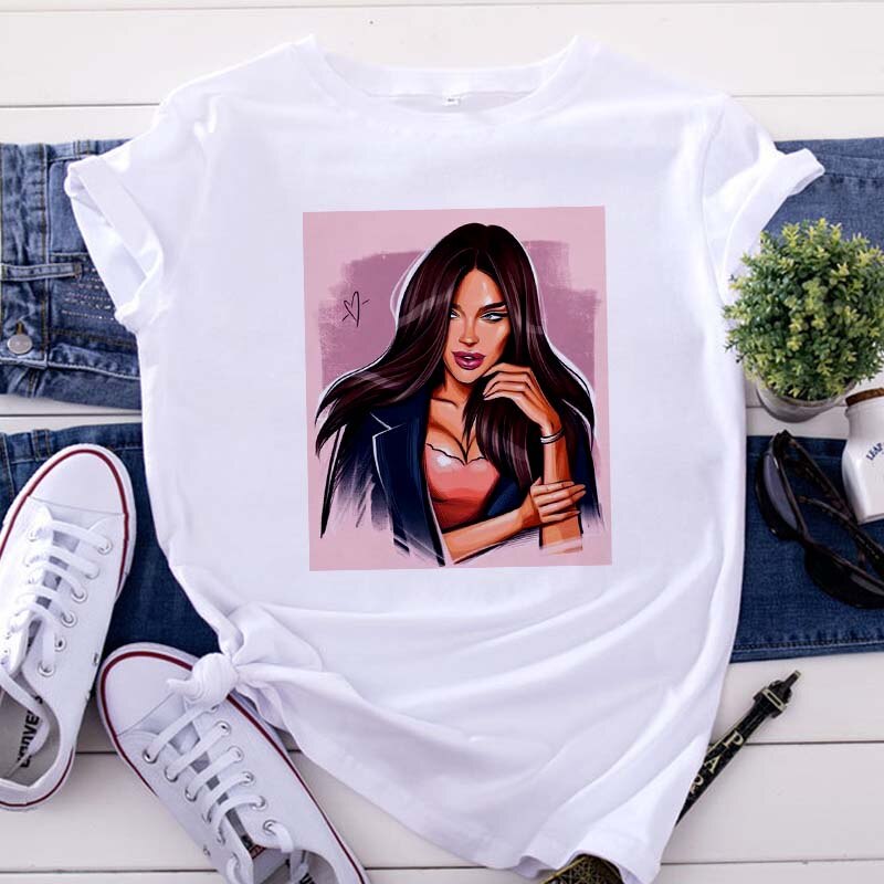 New women's white Tshirt (Minimum order 200 pieces each design )