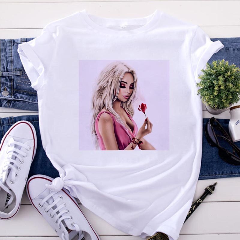 New women's white Tshirt (Minimum order 200 pieces each design )