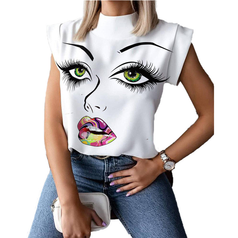 Women Lips Printed T Shirt (Minimum order 100 pieces each design & color)