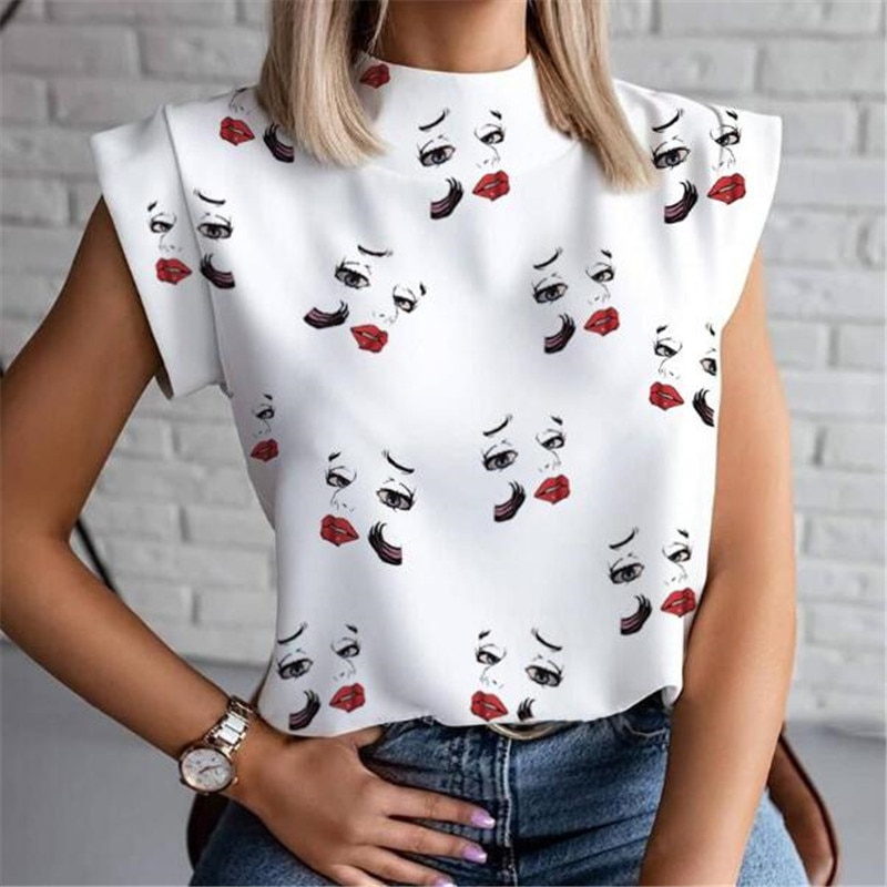 Women Lips Printed T Shirt (Minimum order 100 pieces each design & color)