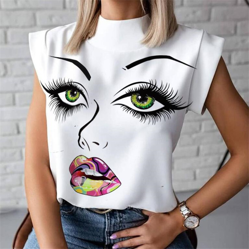 Women Lips Printed T Shirt (Minimum order 100 pieces each design & color)