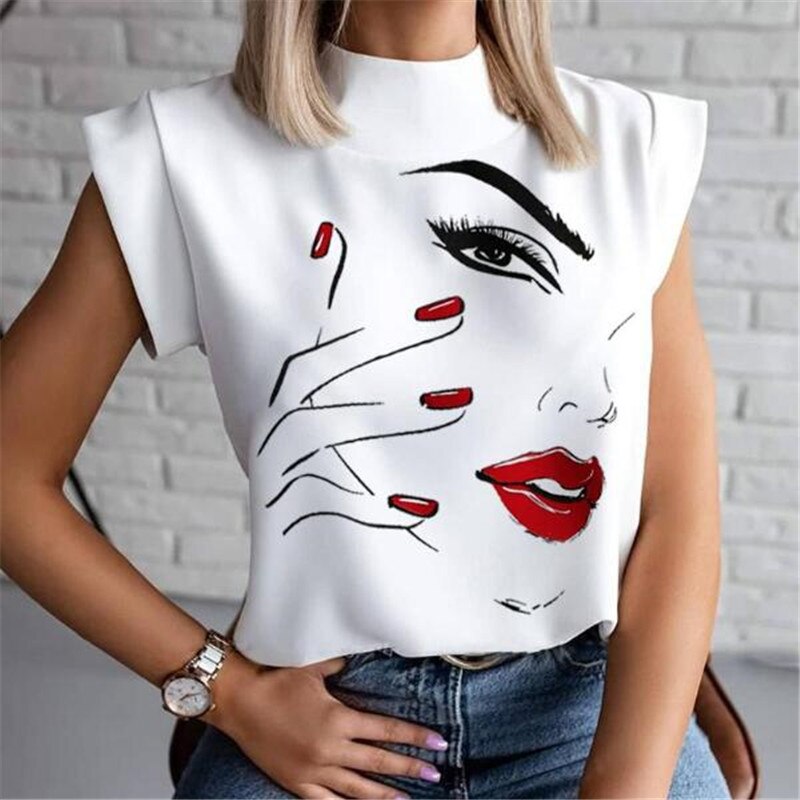 Women Lips Printed T Shirt (Minimum order 100 pieces each design & color)