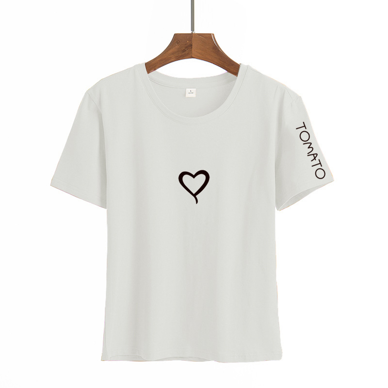 Heart Print T Shirt (Minimum order 100 pieces each color)