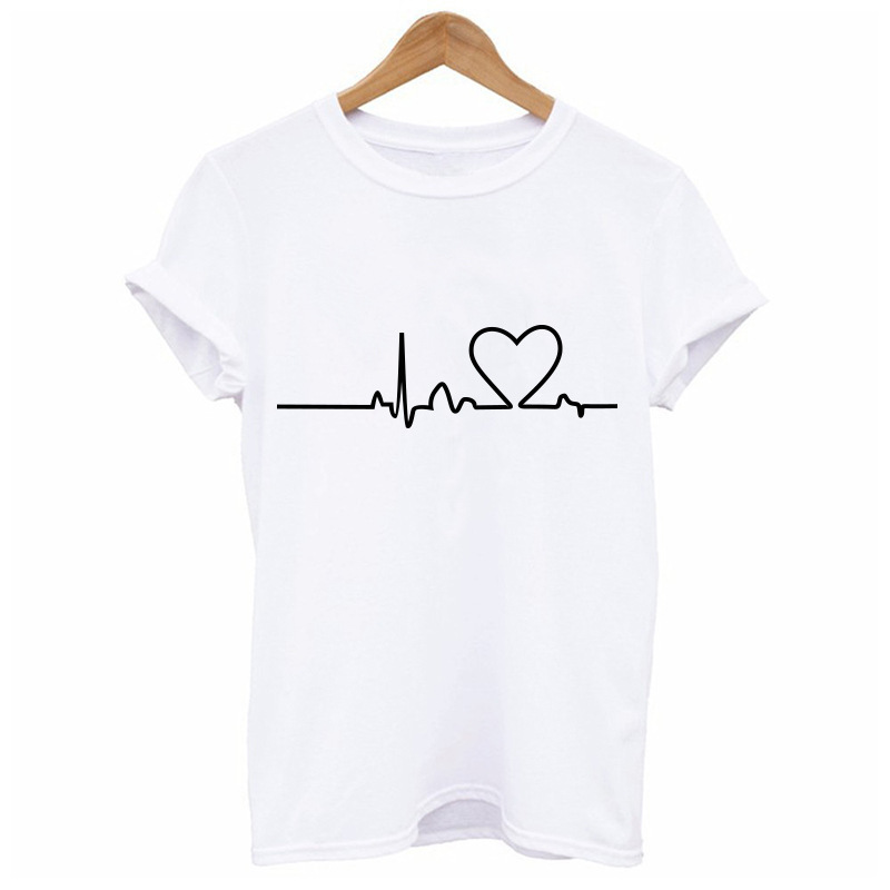 Heart Print T Shirt (Minimum order 100 pieces each color)