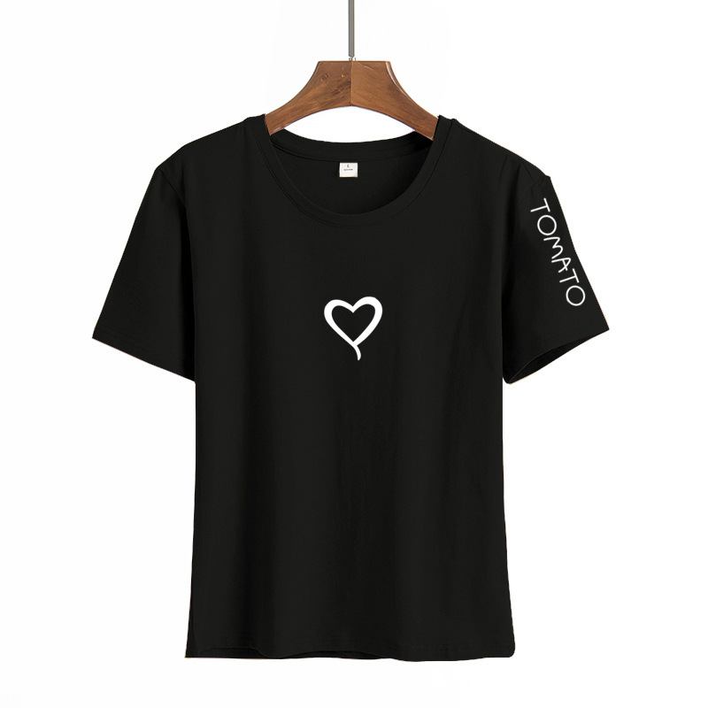 Heart Print T Shirt (Minimum order 100 pieces each color)