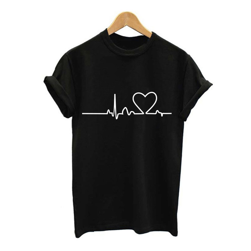 Heart Print T Shirt (Minimum order 100 pieces each color)